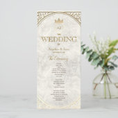 Programme Mariage Élégant Ivoire et Or (Debout devant)