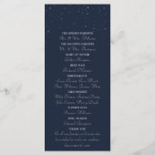 Programme Mariage Elegant Marine & Silver Falling Stars (Dos)
