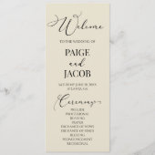 Programme Mariage Élégant Minimaliste Moderne Classique (Devant)