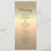 Programme Mariage Élégant Moderne Or (Devant)