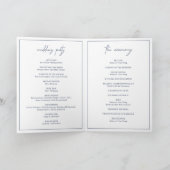 Programme Mariage Élégant Monogramme Bleu Nuit Intemporel (Intérieur)