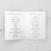 Programme Mariage Élégant Monogramme Noir et Blanc Classique (Intérieur)