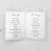Programme Mariage Élégant Monogramme Noir et Blanc Intempore (Intérieur)