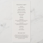 Programme Mariage élégant neutre propre (Dos)