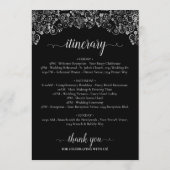 Programme Mariage Élégant Noir & Argent : Message de Bienven (Dos)