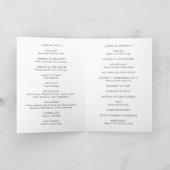 Programme Mariage Élégant Noir et Blanc Classique (Intérieur)