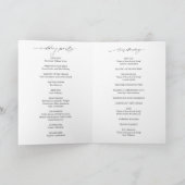 Programme Mariage Élégant Noir et Blanc Classique (Intérieur)