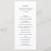 Programme Mariage élégant noir et blanc d'Andrea (Devant)