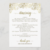 Programme Mariage élégant or et blanc : Message de bienvenue (Dos)