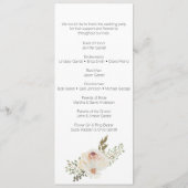 Programme Mariage Élégant Romantique aux Fleurs Blanches (Dos)