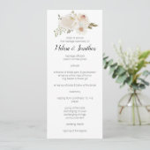 Programme Mariage Élégant Romantique aux Fleurs Blanches (Debout devant)