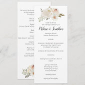 Programme Mariage Élégant Romantique aux Fleurs Blanches (Devant / Derrière)