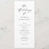 Programme Mariage Élégant Romantique Moderne (Devant)