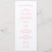 Programme Mariage Élégant Rose Corail Traditionnel (Dos)