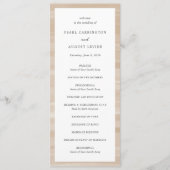 Programme Mariage Élégant Sable Chic Côté Mer (Devant)