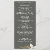 Programme Mariage élégant script gris d'hiver (Dos)