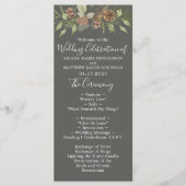 Programme Mariage élégant script gris d'hiver (Devant)
