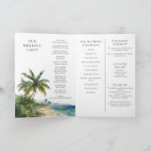 Programme Mariage élégant tropical de plage à l'aquarelle (Intérieur)