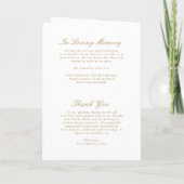 Programme Mariage Élégant Vieil Argent (Dos)