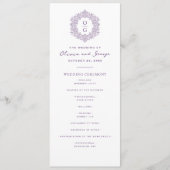 Programme Mariage Élégant Violet Héritage (Devant)