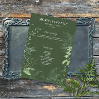 Mariage émeraude de feuillage vert de fougère rust