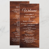 Programme Mariage en Grain de Bois de Grange Rustique (Devant / Derrière)