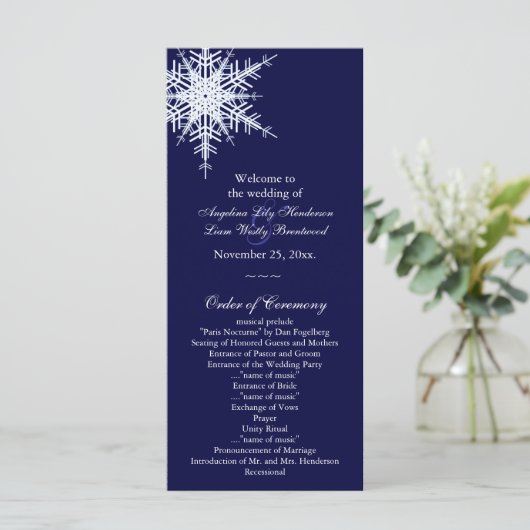 Programme Mariage en hiver (Debout devant)