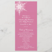 Programme mariage en hiver (rose) (Devant)