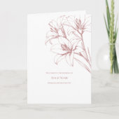 Programme Mariage en plan rose Lily (Devant)