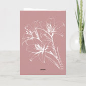 Programme Mariage en plan rose Lily (Dos)