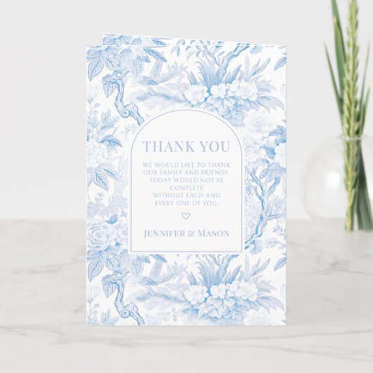 Programme Mariage en porcelaine bleu clair pliable (Dos)