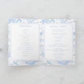 Programme Mariage en porcelaine bleu clair pliable (Intérieur)