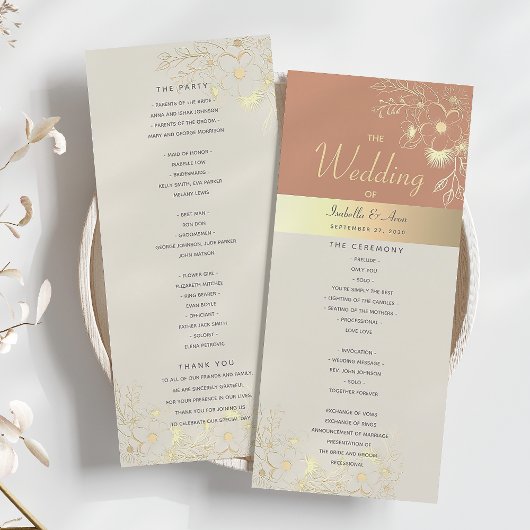 Programme Mariage en Terracotta
