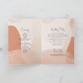 Programme Mariage en terre cuite moderne Ordre du service (Intérieur)