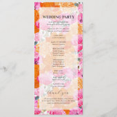Programme Mariage Faded Pink Orange Fraîche Fleur Fraîche (Dos)