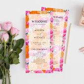 Programme Mariage Faded Pink Orange Fraîche Fleur Fraîche