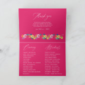 Programme Mariage Fête Florale Aquarelle (Intérieur)