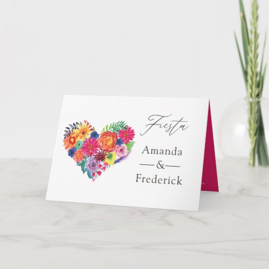 Programme Mariage Fête Florale Aquarelle (Devant)