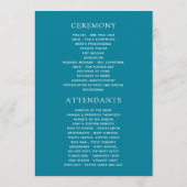 Programme Mariage Fête Florale Aquarelle (Dos)