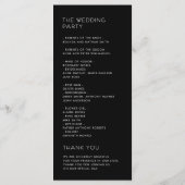 Programme Mariage Fleur de Dahlia Sombre et Sombre (Dos)