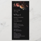 Programme Mariage Fleur de Dahlia Sombre et Sombre (Devant)