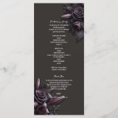 Programme Mariage Fleur de Lys Rose Noire et Pourpre de Baie (Dos)
