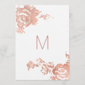 Programme Mariage Fleur Élégant Moderne Or Rose (Dos)