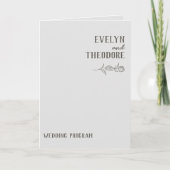 Programme Mariage Fleur Élégante Ligne Art Neutre (Devant)