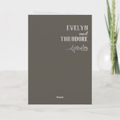 Programme Mariage Fleur Élégante Ligne Art Neutre (Dos)