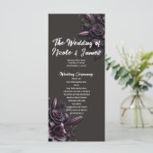 Programme Mariage Fleur Rose Lily Pourpre & Noir Baie (Debout devant)