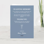 Programme Mariage Fleur Sauvage Bleu Poussiéreux (Dos)
