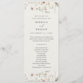 Programme Mariage Fleur sauvage Elegant Boho (Devant)
