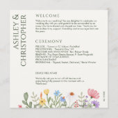 Programme Mariage Fleur sauvage rustique moderne (Devant)