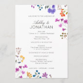 Programme Mariage Fleur sauvage simple et intemporel (Devant)